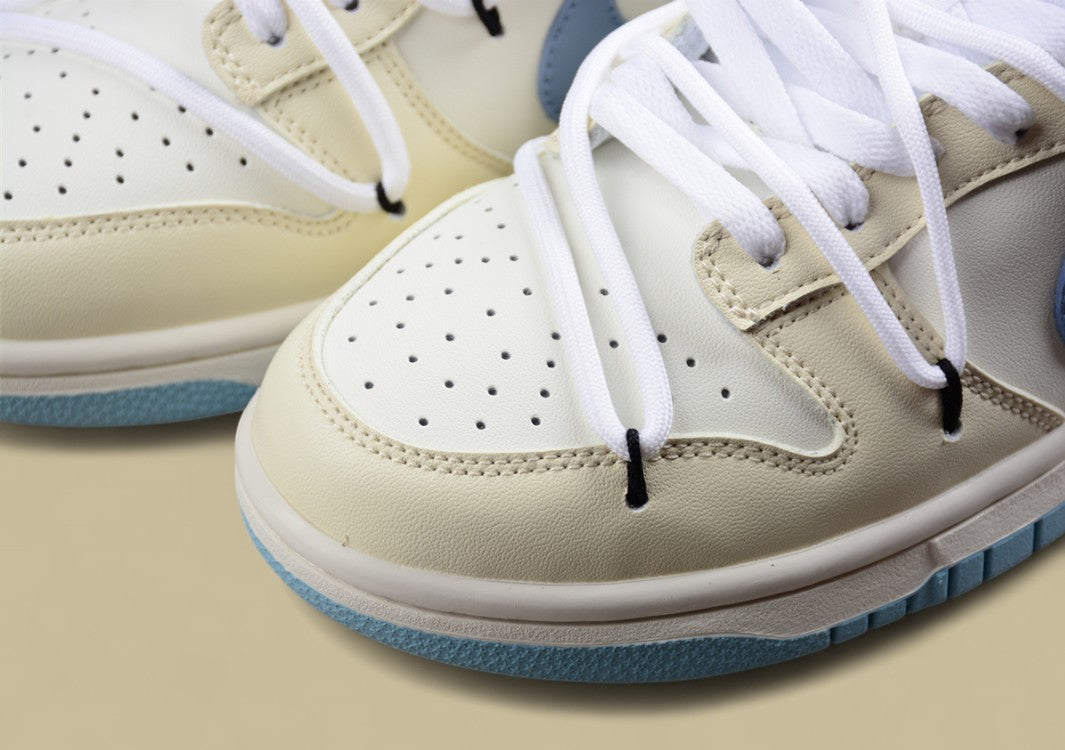 Nk Dunk Low Summer Feeling Sea Salt Milk Ice Custom Deconstruction Strap Casual Sneakers