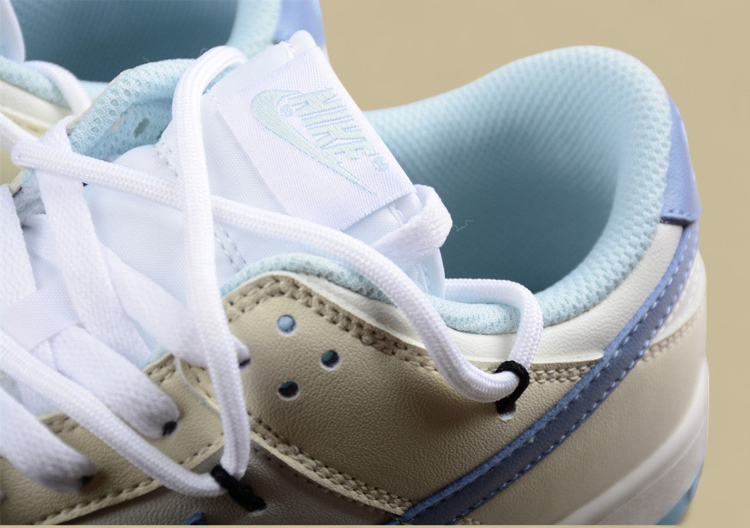 Nk Dunk Low Summer Feeling Sea Salt Milk Ice Custom Deconstruction Strap Casual Sneakers