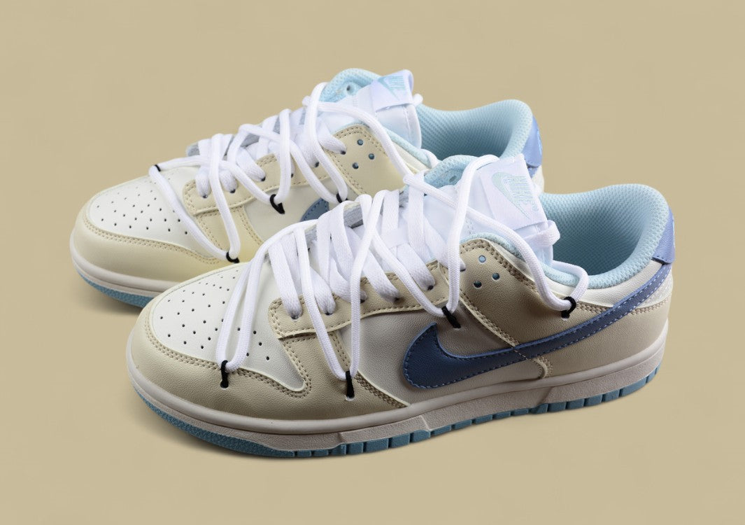 Nk Dunk Low Summer Feeling Sea Salt Milk Ice Custom Deconstruction Strap Casual Sneakers