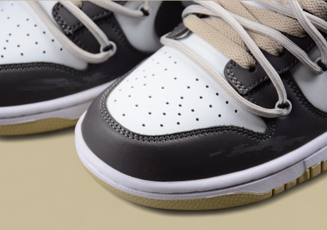 Nk Dunk Low "Team Gold" Official Customization-Cracked SB Strap Low Top Casual Shoes