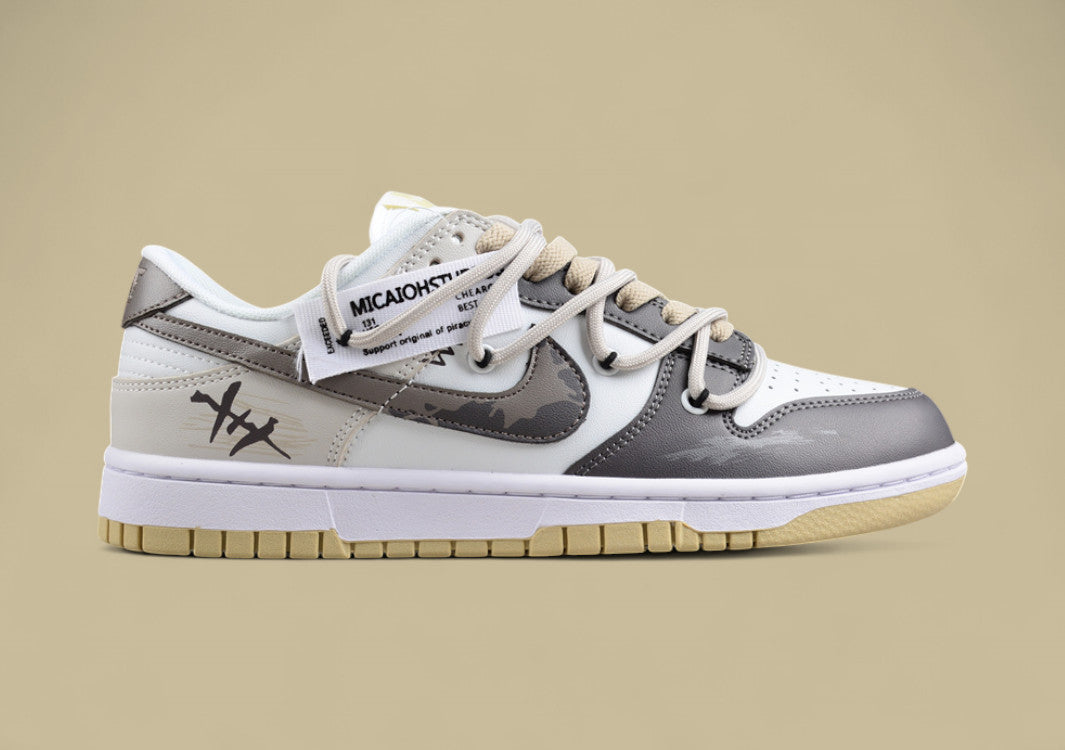 Nk Dunk Low "Team Gold" Official Customization-Cracked SB Strap Low Top Casual Shoes