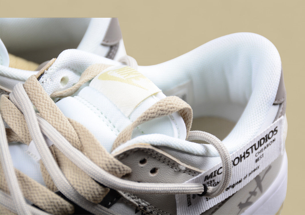 Nk Dunk Low "Team Gold" Official Customization-Cracked SB Strap Low Top Casual Shoes