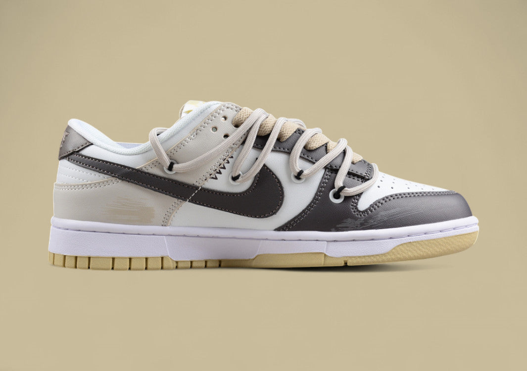 Nk Dunk Low "Team Gold" Official Customization-Cracked SB Strap Low Top Casual Shoes