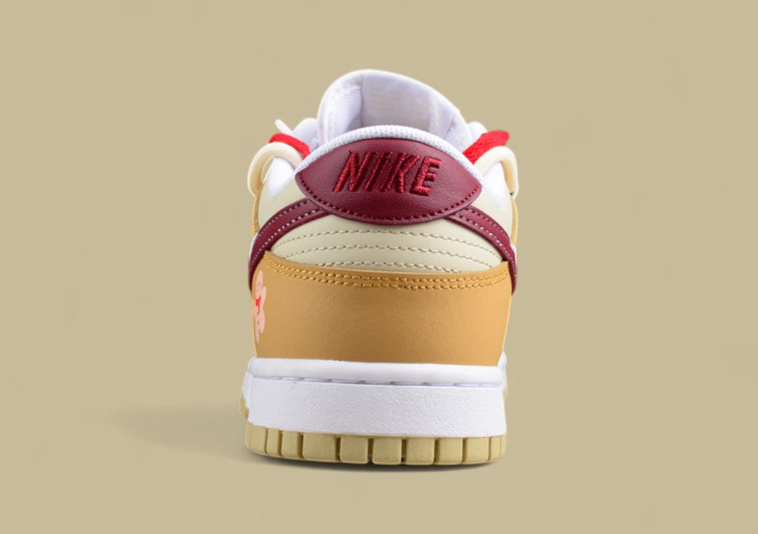 Nk Dunk Low Three Times Lab Gingerbread Man Cookie Flavor Almond Color SB Lace-up Low-top Casual Sneakers