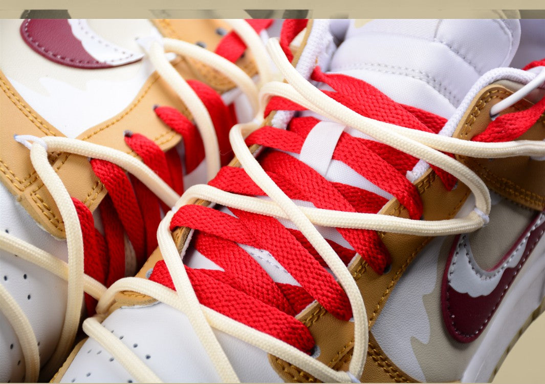 Nk Dunk Low Three Times Lab Gingerbread Man Cookie Flavor Almond Color SB Lace-up Low-top Casual Sneakers