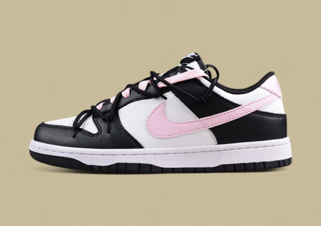 Nk Dunk Low Tokyo Raspberry Black Powder Custom Edition Deconstructed Strap Casual Sneakers