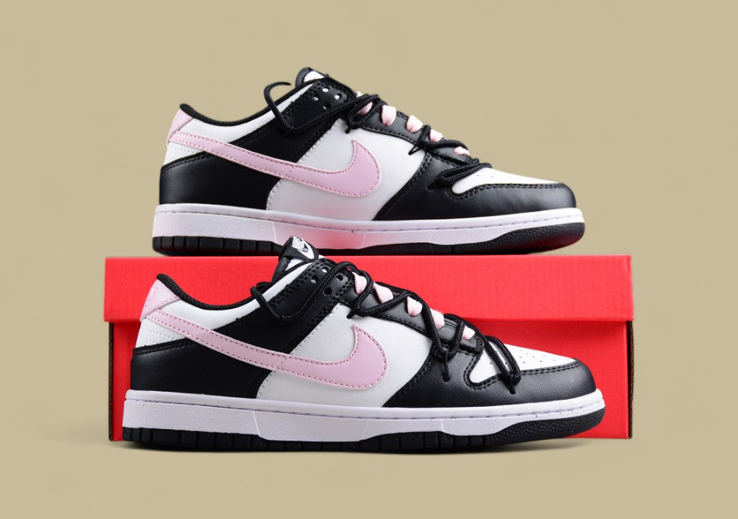 Nk Dunk Low Tokyo Raspberry Black Powder Custom Edition Deconstructed Strap Casual Sneakers