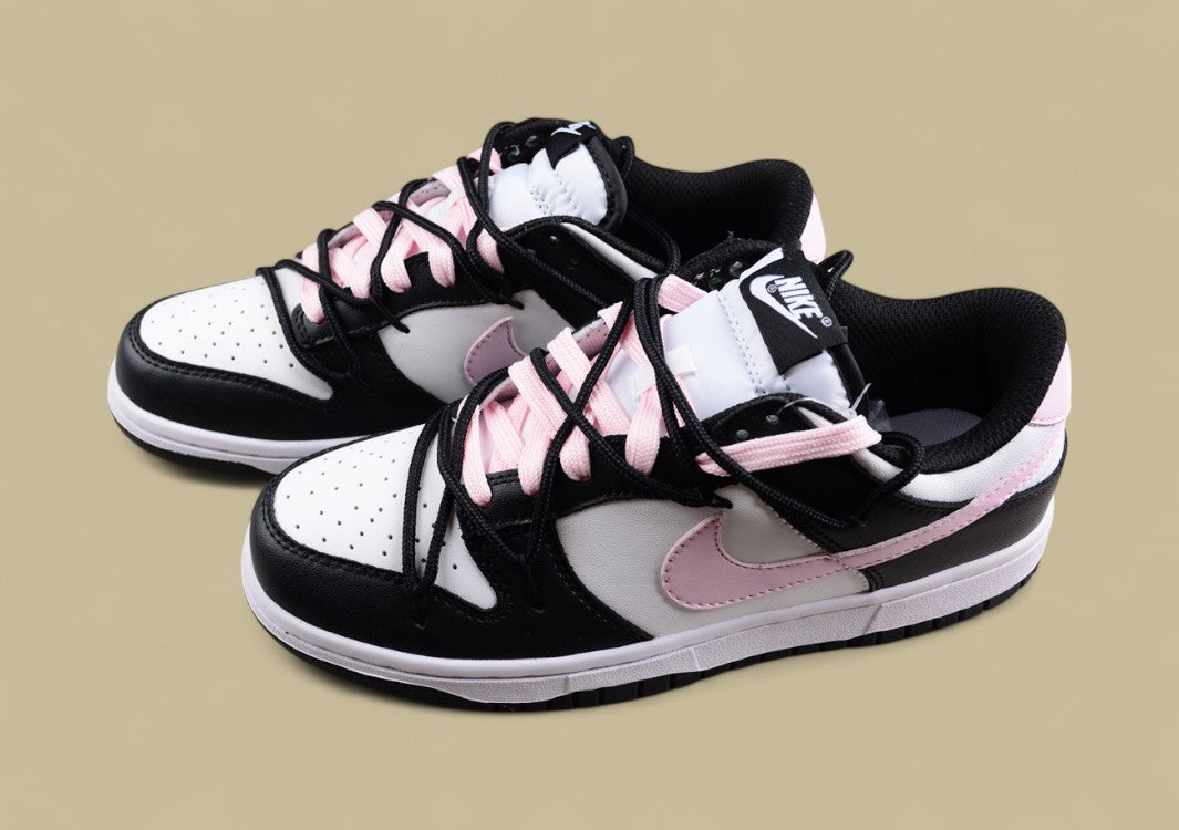 Nk Dunk Low Tokyo Raspberry Black Powder Custom Edition Deconstructed Strap Casual Sneakers