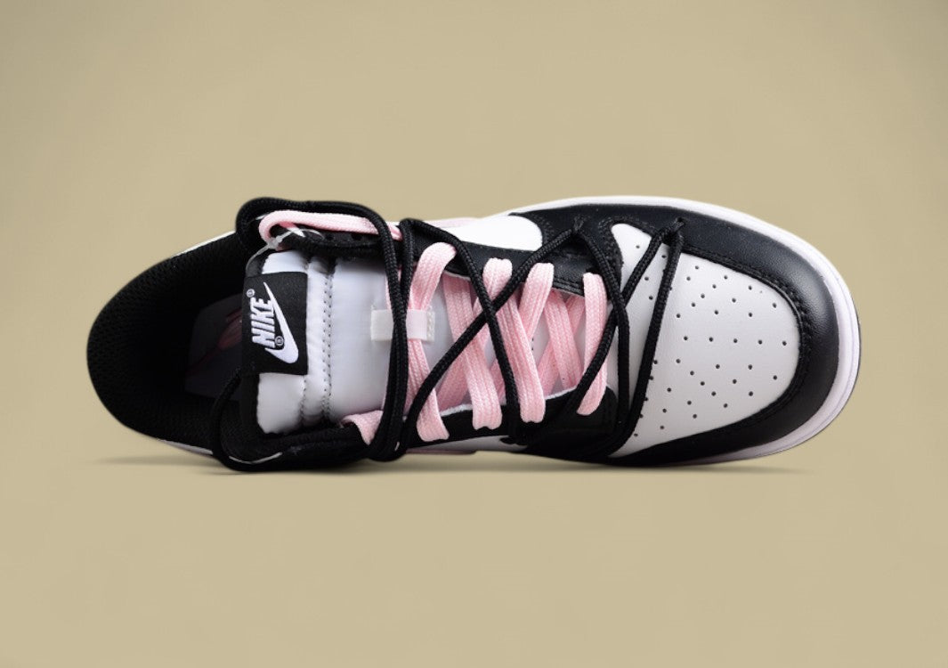 Nk Dunk Low Tokyo Raspberry Black Powder Custom Edition Deconstructed Strap Casual Sneakers
