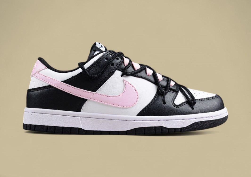 Nk Dunk Low Tokyo Raspberry Black Powder Custom Edition Deconstructed Strap Casual Sneakers