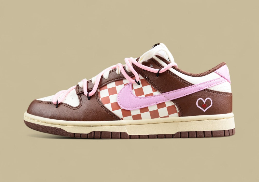 Nk Dunk Low Trick or Treat Doll-Love Chessboard Gemailard Contrast SB Strap Low Top Casual Shoes