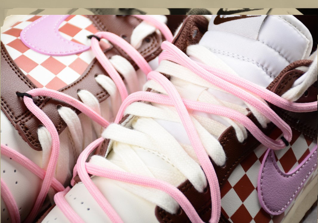 Nk Dunk Low Trick or Treat Doll-Love Chessboard Gemailard Contrast SB Strap Low Top Casual Shoes