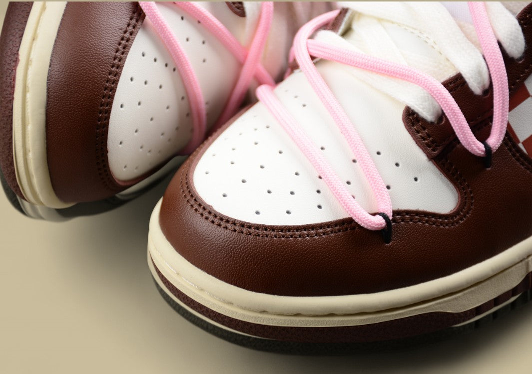 Nk Dunk Low Trick or Treat Doll-Love Chessboard Gemailard Contrast SB Strap Low Top Casual Shoes