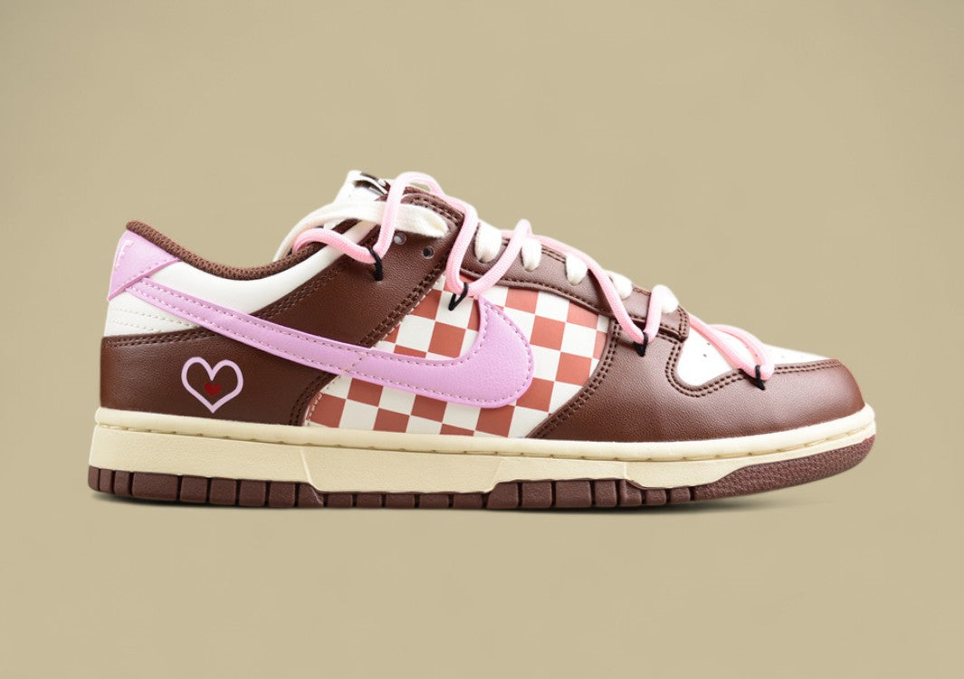 Nk Dunk Low Trick or Treat Doll-Love Chessboard Gemailard Contrast SB Strap Low Top Casual Shoes