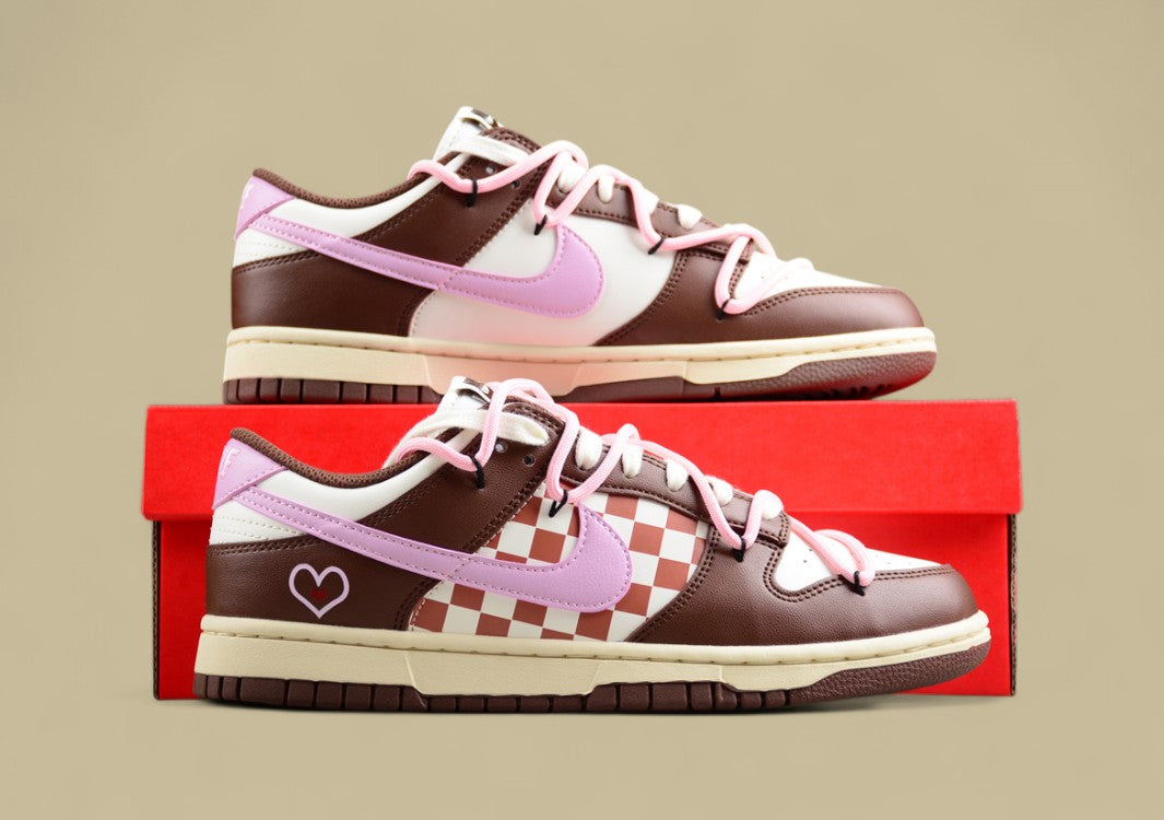Nk Dunk Low Trick or Treat Doll-Love Chessboard Gemailard Contrast SB Strap Low Top Casual Shoes