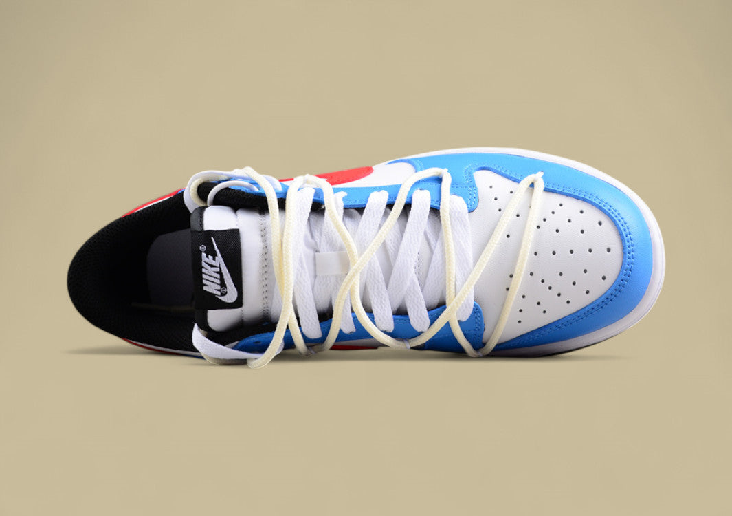 Nk Dunk Low "Vlad" Doraemon Blue, White and Red Sb Strap Low-top Casual Sneakers