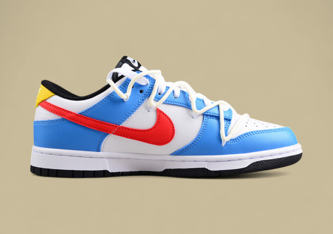 Nk Dunk Low "Vlad" Doraemon Blue, White and Red Sb Strap Low-top Casual Sneakers