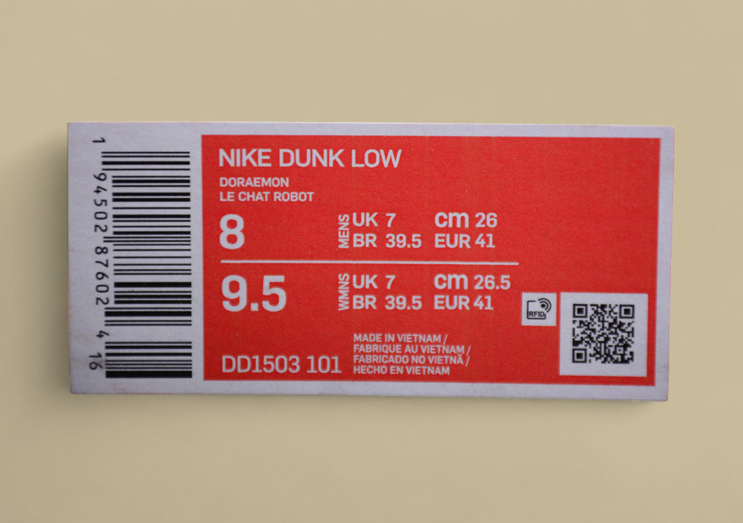 Nk Dunk Low "Vlad" Doraemon Blue, White and Red Sb Strap Low-top Casual Sneakers