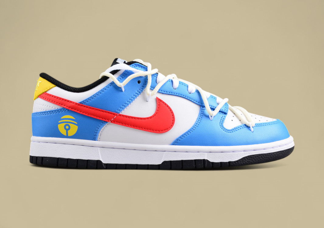 Nk Dunk Low "Vlad" Doraemon Blue, White and Red Sb Strap Low-top Casual Sneakers