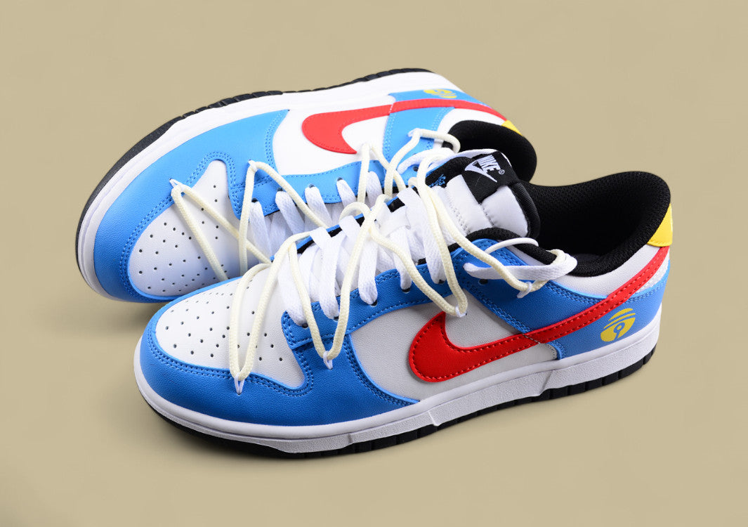 Nk Dunk Low "Vlad" Doraemon Blue, White and Red Sb Strap Low-top Casual Sneakers