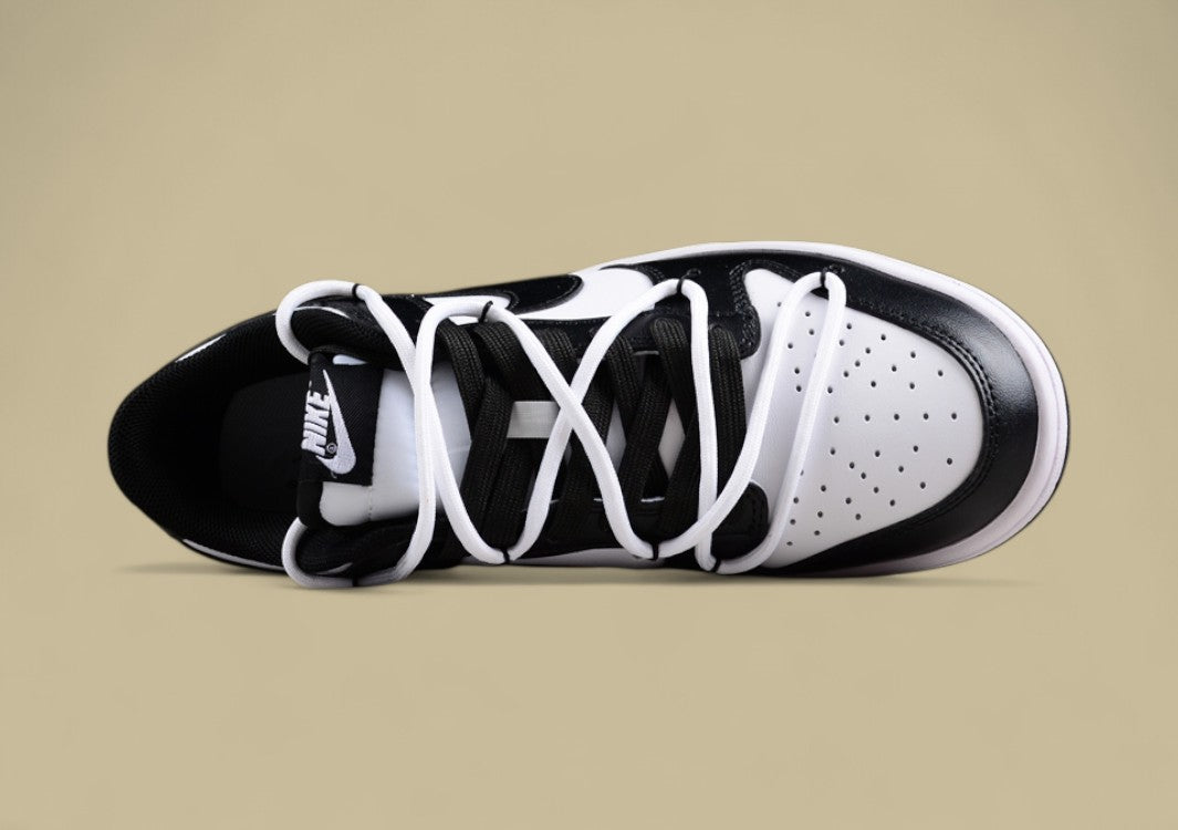 Nk Dunk SB Low Retro Black and White Panda SB Custom Edition Deconstructed Strap Casual Sneakers