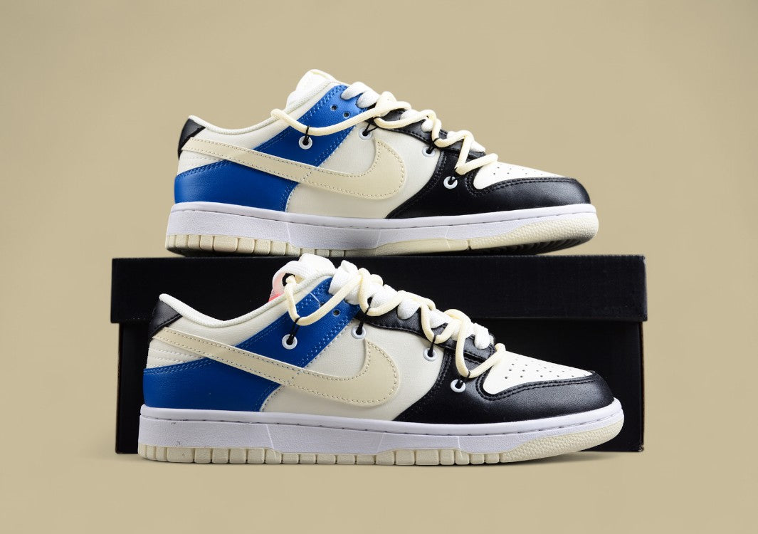 Nk Dunk Value-for-money Version of Low Retro Strap Joint White Sapphire Blue