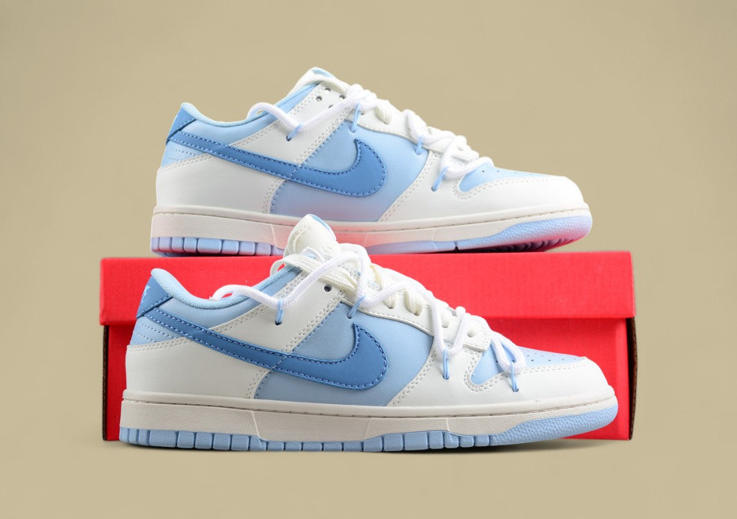 Nk SB Dunk Low Blue Meteorite Light Blue Custom Edition Deconstruction Strap Casual Shoes