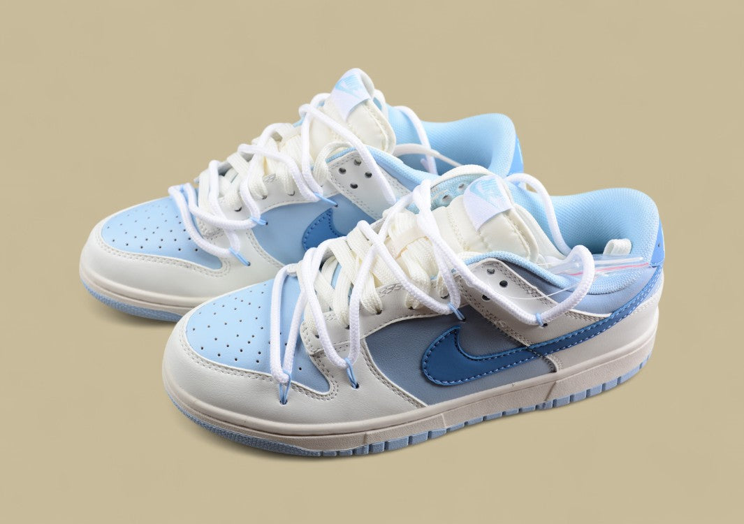 Nk SB Dunk Low Blue Meteorite Light Blue Custom Edition Deconstruction Strap Casual Shoes