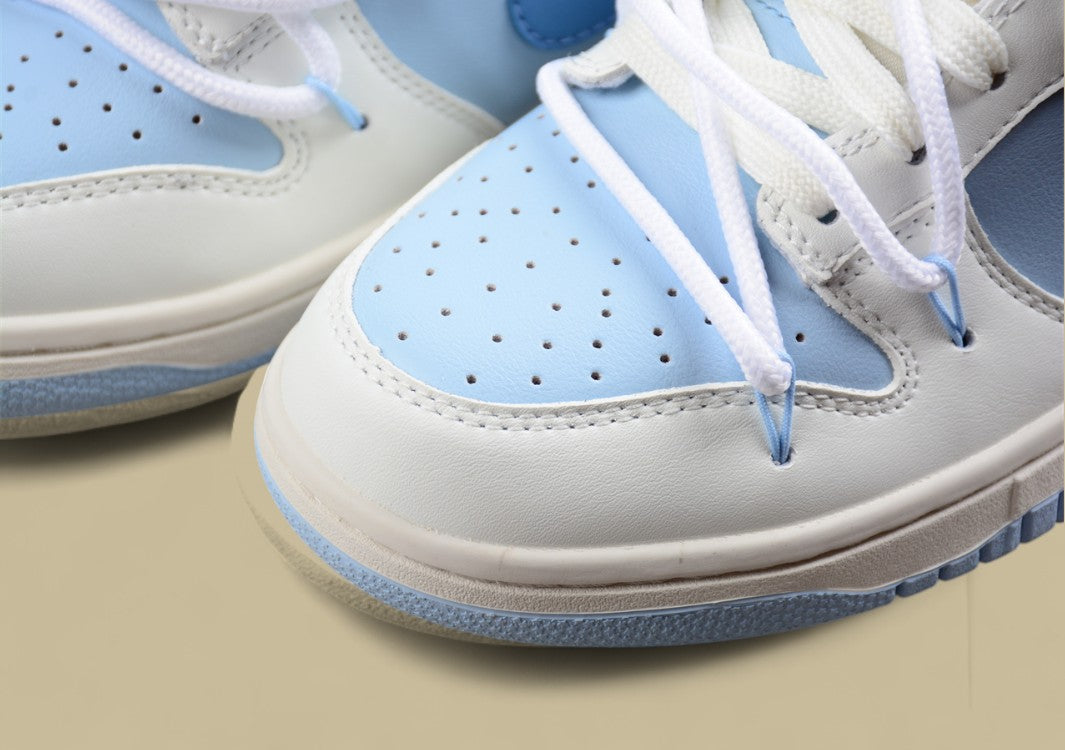 Nk SB Dunk Low Blue Meteorite Light Blue Custom Edition Deconstruction Strap Casual Shoes