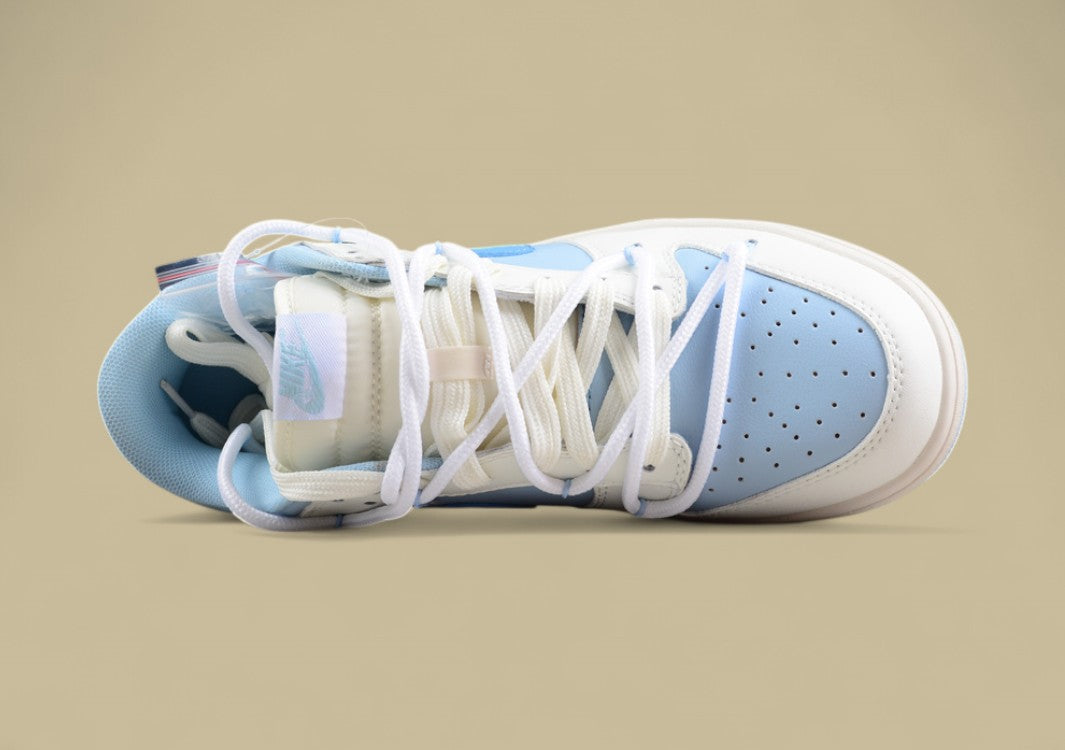 Nk SB Dunk Low Blue Meteorite Light Blue Custom Edition Deconstruction Strap Casual Shoes