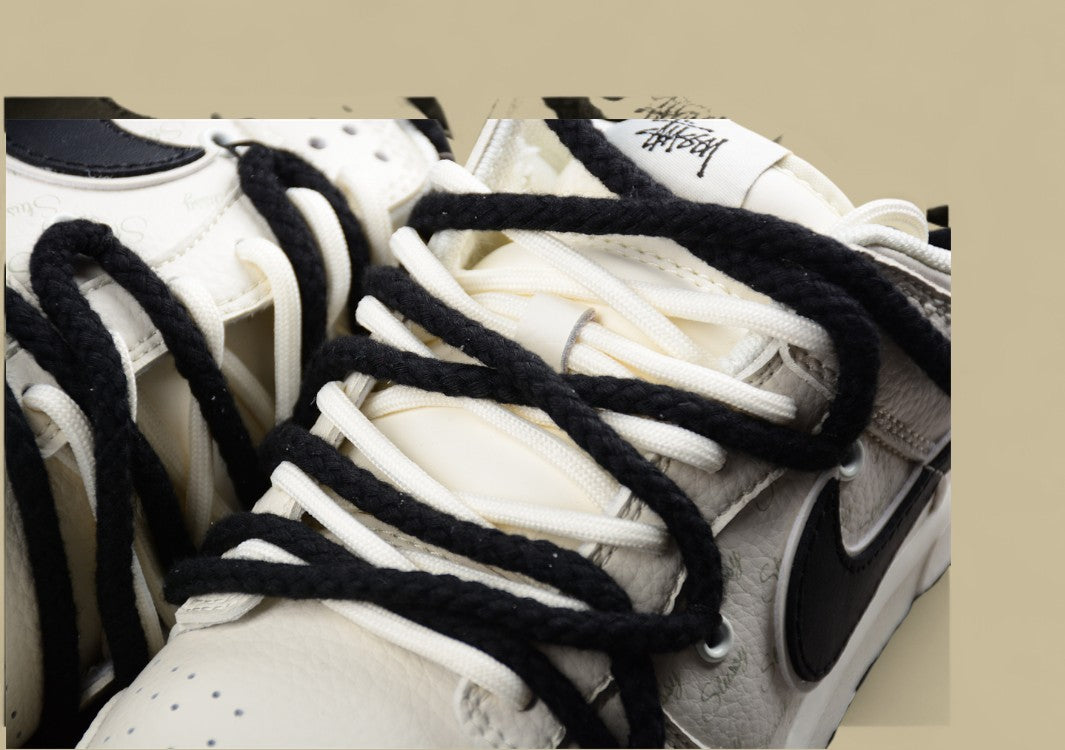 Nk SB Dunk Low Stussy Joint-Off-White Black Anniversary High-end Custom Low-top Casual Shoes