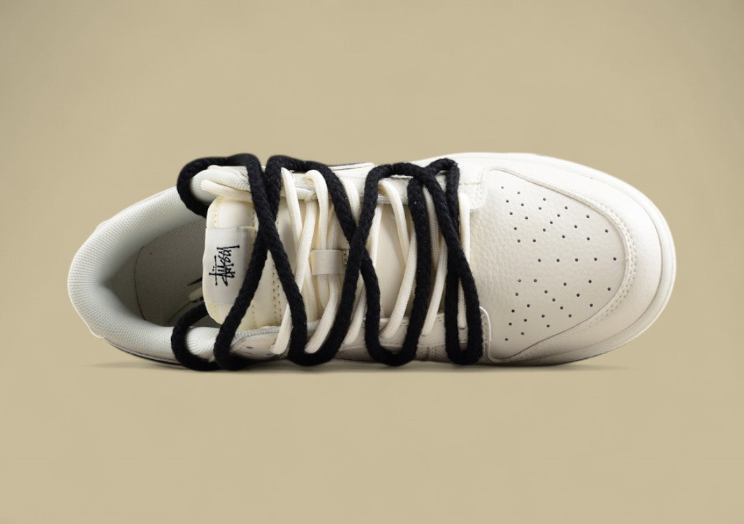 Nk SB Dunk Low Stussy Joint-Off-White Black Anniversary High-end Custom Low-top Casual Shoes
