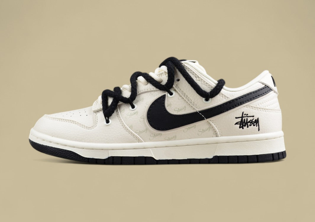 Nk SB Dunk Low Stussy Joint-Off-White Black Anniversary High-end Custom Low-top Casual Shoes