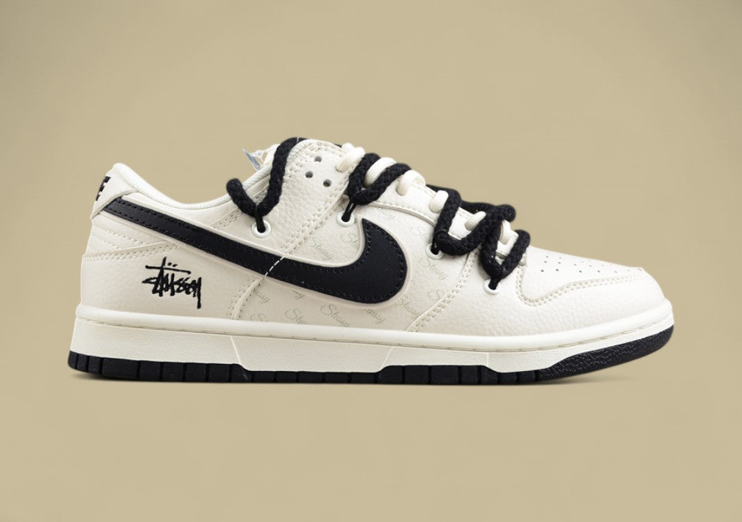 Nk SB Dunk Low Stussy Joint-Off-White Black Anniversary High-end Custom Low-top Casual Shoes