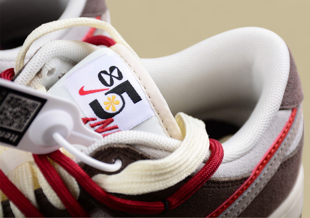 Nk Sb Dunk Low "85" Gray and Red Double Hook Strap Sb Low-top Sports Casual Sneakers