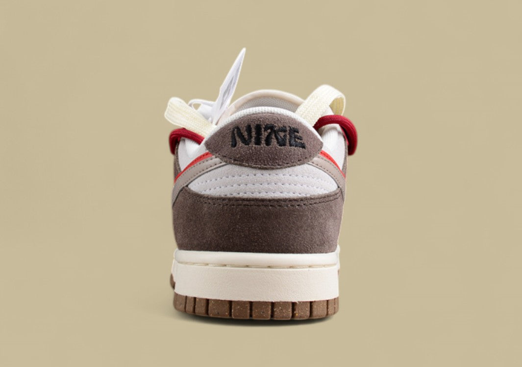 Nk Sb Dunk Low "85" Gray and Red Double Hook Strap Sb Low-top Sports Casual Sneakers
