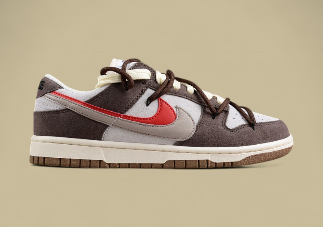 Nk Sb Dunk Low "85" Gray and Red Double Hook Strap Sb Low-top Sports Casual Sneakers