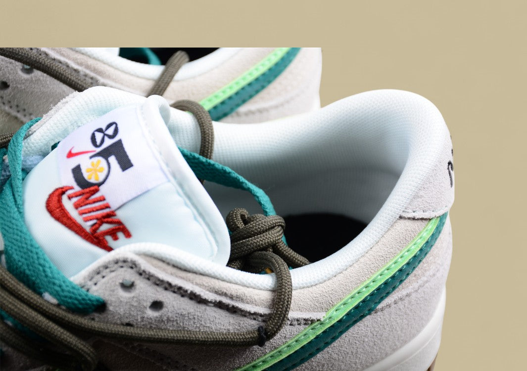 Nk Sb Dunk Low "85" Light Green Double Hook Strap Deconstruction Sb Low-top Sports Casual Sneakers