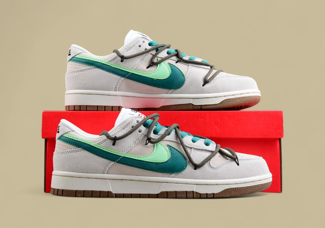 Nk Sb Dunk Low "85" Light Green Double Hook Strap Deconstruction Sb Low-top Sports Casual Sneakers