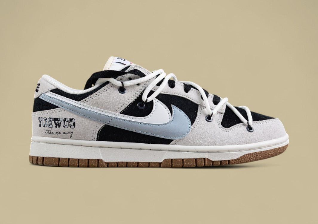 Nk Sb Dunk Low "85" White and Gray Double Hook Strap Sb Low-top Sports Casual Sneakers