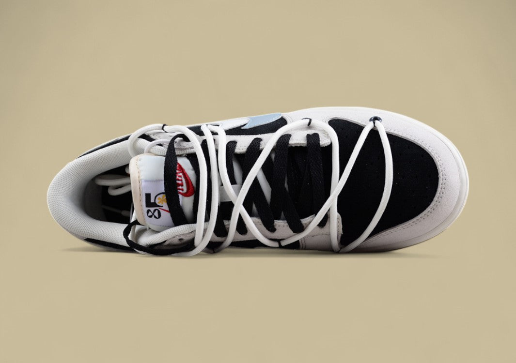 Nk Sb Dunk Low "85" White and Gray Double Hook Strap Sb Low-top Sports Casual Sneakers