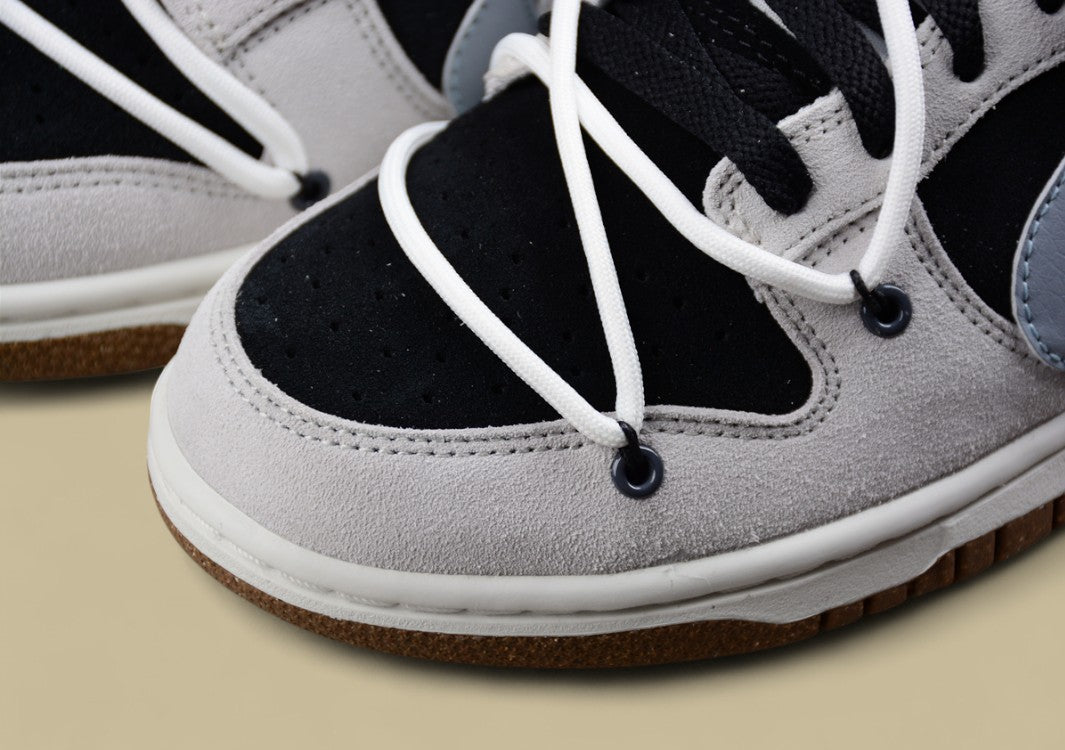 Nk Sb Dunk Low "85" White and Gray Double Hook Strap Sb Low-top Sports Casual Sneakers