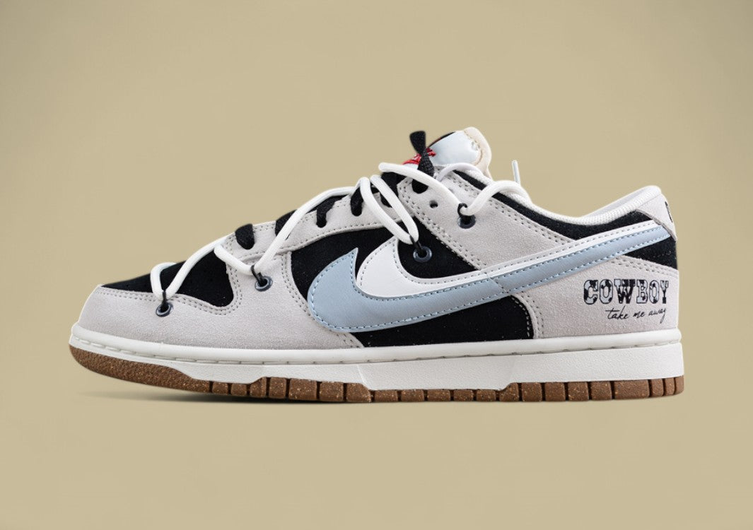 Nk Sb Dunk Low "85" White and Gray Double Hook Strap Sb Low-top Sports Casual Sneakers