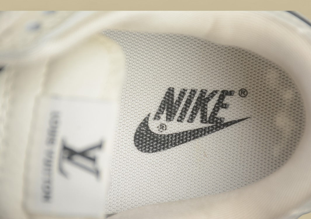 Nk Sb Dunk Low Lv Joint-beige Black Hook Silver Edge Printing Anniversary High-end Customized Low-top Casual Sneakers