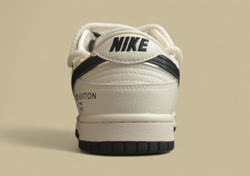 Nk Sb Dunk Low Lv Joint-beige Black Hook Silver Edge Printing Anniversary High-end Customized Low-top Casual Sneakers