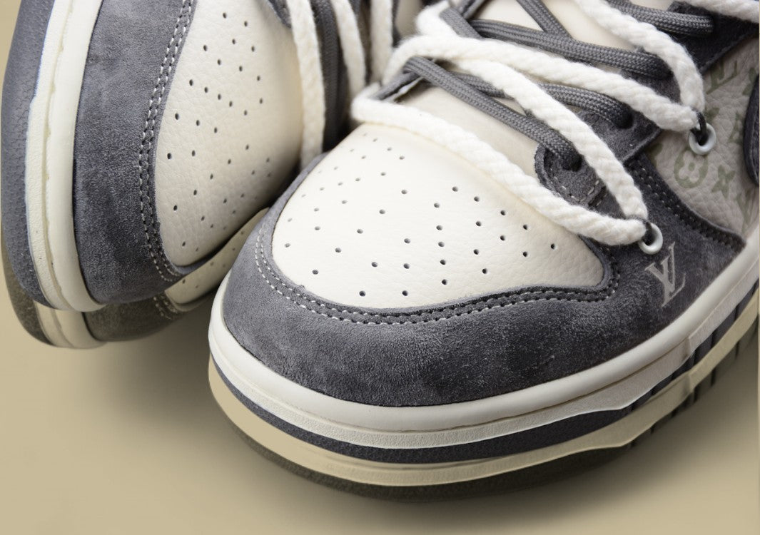 Nk Sb Dunk Low Lv Joint-luminous Dark Gray Anniversary High-end Customized Low-top Casual Sneakers