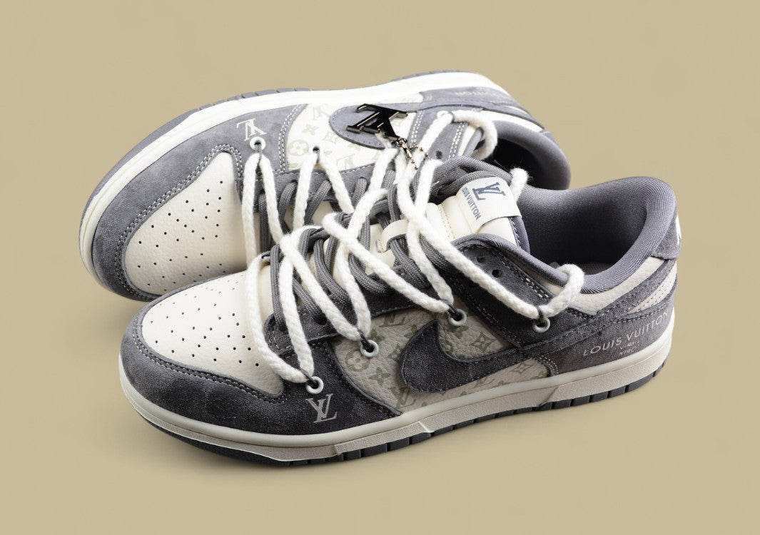 Nk Sb Dunk Low Lv Joint-luminous Dark Gray Anniversary High-end Customized Low-top Casual Sneakers