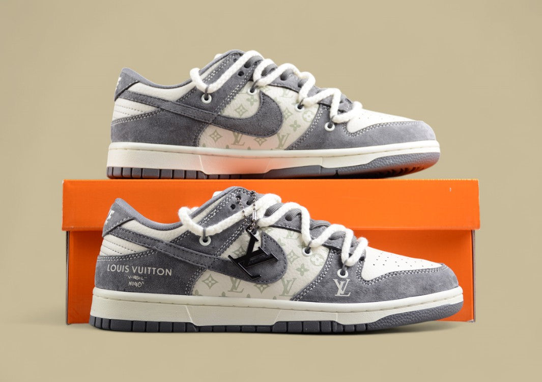 Nk Sb Dunk Low Lv Joint-luminous Dark Gray Anniversary High-end Customized Low-top Casual Sneakers