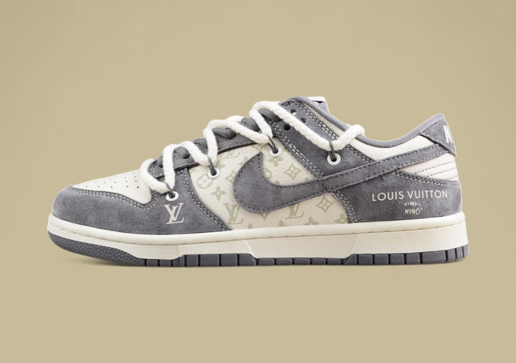 Nk Sb Dunk Low Lv Joint-luminous Dark Gray Anniversary High-end Customized Low-top Casual Sneakers
