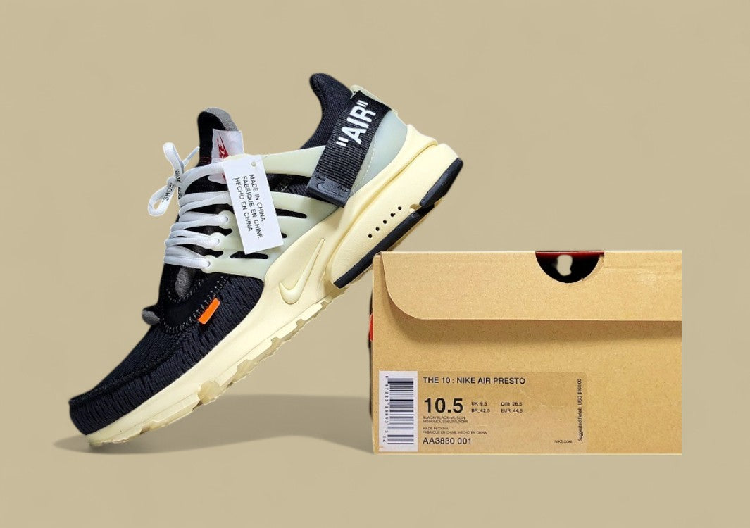 OWF Air Presto x Off-White Black Black Muslin Replica